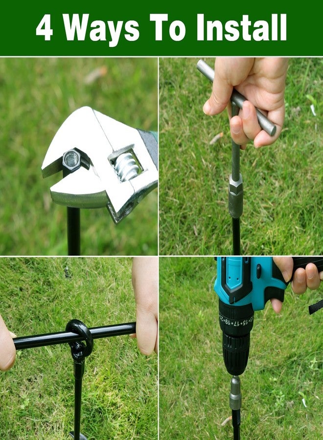 Fabulas Ground Anchors Heavy Duty, Swing Set Anchor Kit 18 Inch 8 Pack Screw in Earth Anchors Trampoline Stakes High Wind Metal Auger Anchor for Shed Tent Carports Securing Animals Camping Mobile Home - Image 3